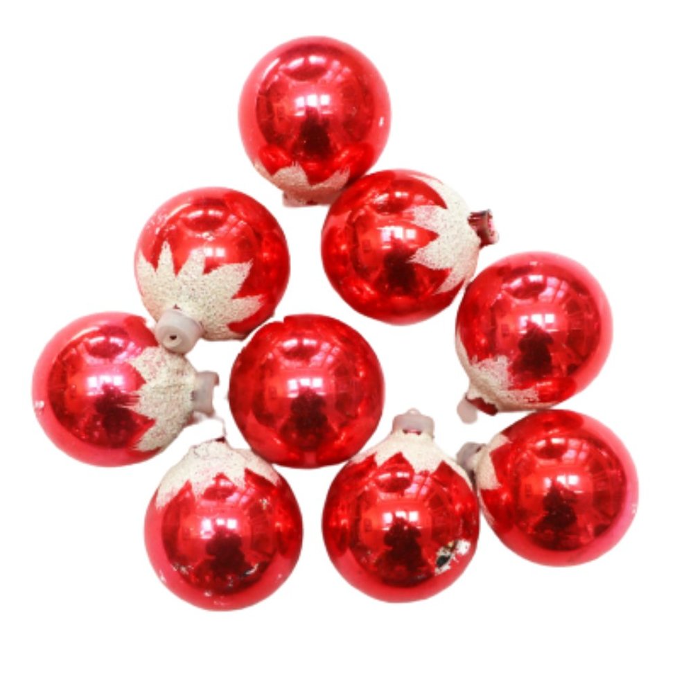 Vintage Red Christmas Ornaments
